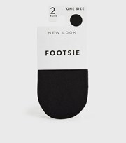 New Look 2 Pack Black Footsie Socks